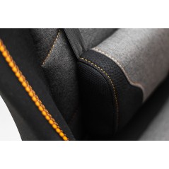 Scaun gaming Halmar Evolve Pro, reglabil 120-130cm, cotiere reglabile, suport lombar, perna ergonomica, textil, gri/negru