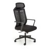 Scaun birou ergonomic Halmar Fabio, inaltime reglabila 118-128cm, tetiera reglabila, functie balansare, plasa/textil, negru