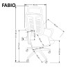 Scaun birou ergonomic Halmar Fabio, inaltime reglabila 118-128cm, tetiera reglabila, functie balansare, plasa/textil, negru
