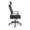 Scaun birou ergonomic Halmar Fabio, inaltime reglabila 118-128cm, tetiera reglabila, functie balansare, plasa/textil, negru