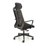 Scaun birou ergonomic Halmar Fabio, inaltime reglabila 118-128cm, tetiera reglabila, functie balansare, plasa/textil, negru