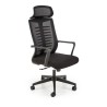 Scaun birou ergonomic Halmar Fabio, inaltime reglabila 118-128cm, tetiera reglabila, functie balansare, plasa/textil, negru