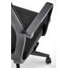 Scaun birou ergonomic Halmar Fabio, inaltime reglabila 118-128cm, tetiera reglabila, functie balansare, plasa/textil, negru