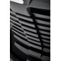 Scaun birou ergonomic Fabio, inaltime 118-128 cm, tetiera reglabila, stil modern, baza metal, functie balansare, mesh negru
