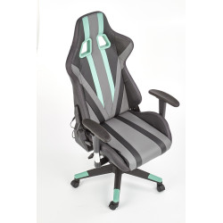 Scaun gaming Halmar Factor, inaltime reglabila 121-131cm, cotiere reglabile, piele, multicolor