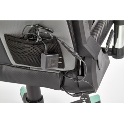 Scaun gaming Halmar Factor, inaltime reglabila 121-131cm, cotiere reglabile, piele, multicolor