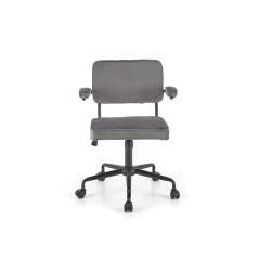 Scaun birou Halmar Fidel, inaltime reglabila 81-91cm, functie blocare, functie balansare, catifea, gri