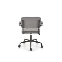 Scaun birou Halmar Fidel, inaltime reglabila 81-91cm, functie blocare, functie balansare, catifea, gri