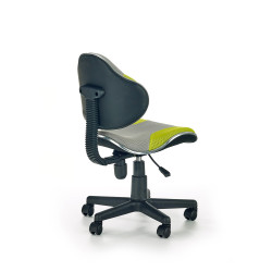 Scaun birou pentru copii Halmar Flash 2, inaltime reglabila 77-89cm, plasa, gri/verde