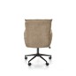 Scaun birou elegant, inaltime reglabila 92-102 cm, perna spatar, baza metal, textil maro