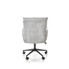 Scaun birou Halmar Flores, inaltime reglabila 92-102cm, perna spatar, textil, gri