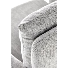 Scaun birou Halmar Flores, inaltime reglabila 92-102cm, perna spatar, textil, gri