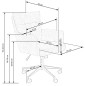 Scaun birou Flores, inaltime 92-102 cm, perna spatar, functie blocare, balansare, tapiterie gri, capacitate 100 kg Scaun birou Flores, inaltime 92-102 cm, perna spatar, functie blocare, balansare, tapiterie gri, capacitate 100 kg