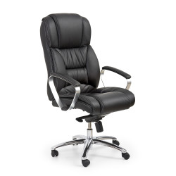 Scaun directorial Halmar Foster, inaltime reglabila 118-125cm, functie multiblock, piele, negru