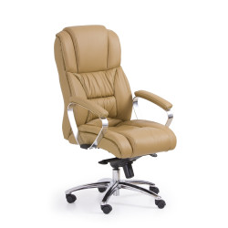 Scaun directorial Halmar Foster, inaltime reglabila 118-125cm, functie multiblock, piele, maro