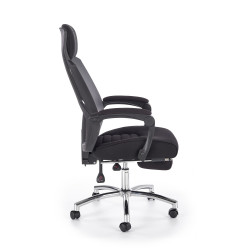 Scaun birou ergonomic Halmar Freeman, inaltime reglabila 116-123cm, suport picioare extensibil, plasa/textil, negru