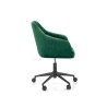 Scaun birou pentru copii Halmar Fresco, inaltime reglabila 81-91cm, stil clasic, baza metal, functie blocare, catifea, verde
