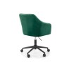 Scaun birou pentru copii Halmar Fresco, inaltime reglabila 81-91cm, stil clasic, baza metal, functie blocare, catifea, verde