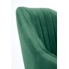 Scaun birou pentru copii Halmar Fresco, inaltime reglabila 81-91cm, stil clasic, baza metal, functie blocare, catifea, verde