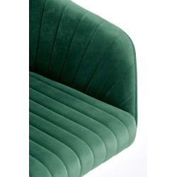 Scaun birou pentru copii Halmar Fresco, inaltime reglabila 81-91cm, stil clasic, baza metal, functie blocare, catifea, verde