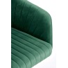 Scaun birou pentru copii Halmar Fresco, inaltime reglabila 81-91cm, stil clasic, baza metal, functie blocare, catifea, verde
