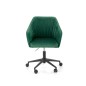 Scaun de birou pentru copii, tip fotoliu, tapiterie catifea, inaltime 81-91 cm, functie blocare, verde