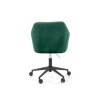 Scaun birou pentru copii Halmar Fresco, inaltime reglabila 81-91cm, stil clasic, baza metal, functie blocare, catifea, verde