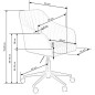 Scaun de birou pentru copii, tip fotoliu, tapiterie catifea, inaltime 81-91 cm, functie blocare, verde