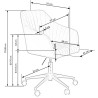 Scaun birou pentru copii Halmar Fresco, inaltime reglabila 81-91cm, stil clasic, baza metal, functie blocare, catifea, verde