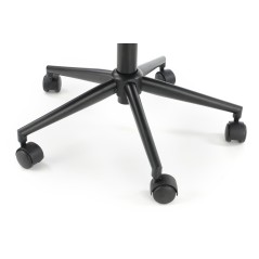 Scaun birou pentru copii Halmar Fresco, inaltime reglabila 81-91cm, stil clasic, baza metal, functie blocare, catifea, roz