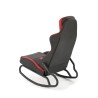 Scaun gaming Halmar Gamer, rotativ, suport lombar, functie balansare, 60x85x100x33cm, piele, negru/rosu