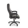 Scaun directorial Halmar Gandalf, inaltime reglabila 113-120cm, spatar matlsat, piele, negru/gri