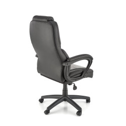 Scaun directorial Halmar Gandalf, inaltime reglabila 113-120cm, spatar matlsat, piele, negru/gri