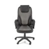 Scaun directorial Halmar Gandalf, inaltime reglabila 113-120cm, spatar matlsat, piele, negru/gri