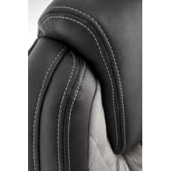 Scaun directorial Halmar Gandalf, inaltime reglabila 113-120cm, spatar matlsat, piele, negru/gri