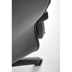 Scaun directorial Halmar Gandalf, inaltime reglabila 113-120cm, spatar matlsat, piele, negru/gri