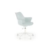 Scaun birou pentru copii Halmar Gasly, inaltime reglabila 80-92cm, baza metal, stil scandinav, functie blocare, piele, bleu