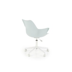 Scaun birou pentru copii Halmar Gasly, inaltime reglabila 80-92cm, baza metal, stil scandinav, functie blocare, piele, bleu