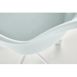 Scaun birou pentru copii Halmar Gasly, inaltime reglabila 80-92cm, baza metal, stil scandinav, functie blocare, piele, bleu