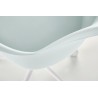 Scaun birou pentru copii Halmar Gasly, inaltime reglabila 80-92cm, baza metal, stil scandinav, functie blocare, piele, bleu