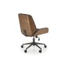 Scaun birou Halmar Gavin, inaltime reglabila 90-100cm, functie blocare, functie balansare, piele, maro/negru