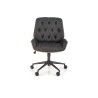 Scaun birou Halmar Gavin, inaltime reglabila 90-100cm, functie blocare, functie balansare, piele, maro/negru