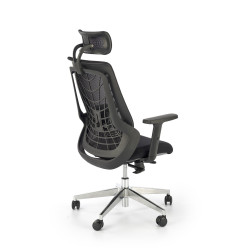 Scaun birou ergonomic Halmar Geromino,reglabil 115-125cm, cotiere reglabile, suport lombar reglabil, plasa/textil, negru