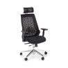 Scaun birou ergonomic Halmar Geromino,reglabil 115-125cm, cotiere reglabile, suport lombar reglabil, plasa/textil, negru