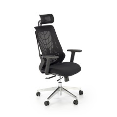 Scaun birou ergonomic Halmar Geromino,reglabil 115-125cm, cotiere reglabile, suport lombar reglabil, plasa/textil, negru