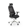 Scaun birou ergonomic Halmar Geromino,reglabil 115-125cm, cotiere reglabile, suport lombar reglabil, plasa/textil, negru