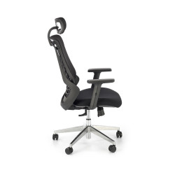 Scaun birou ergonomic Halmar Geromino,reglabil 115-125cm, cotiere reglabile, suport lombar reglabil, plasa/textil, negru