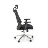 Scaun birou ergonomic Halmar Geromino,reglabil 115-125cm, cotiere reglabile, suport lombar reglabil, plasa/textil, negru