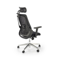 Scaun birou ergonomic Halmar Geromino,reglabil 115-125cm, cotiere reglabile, suport lombar reglabil, plasa/textil, negru