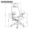 Scaun birou ergonomic Halmar Geromino,reglabil 115-125cm, cotiere reglabile, suport lombar reglabil, plasa/textil, negru